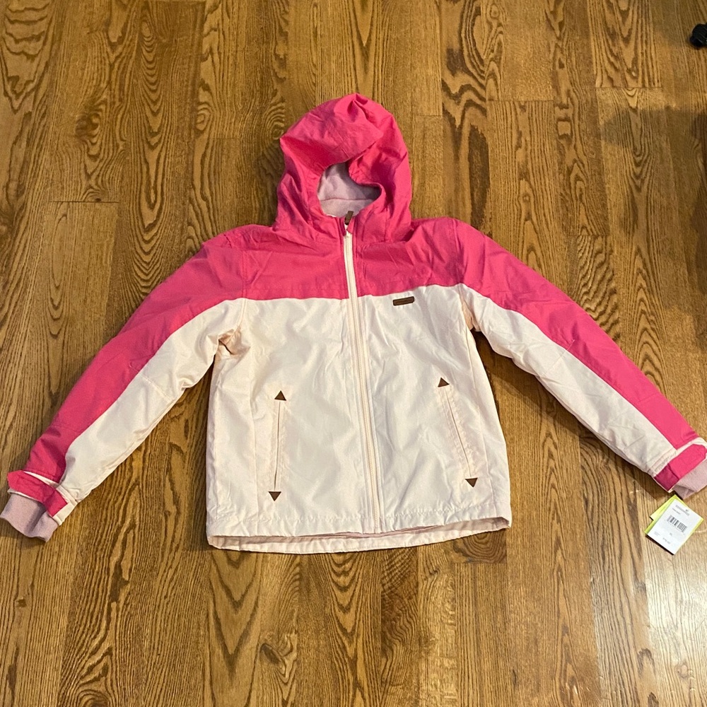 Girls xtra large size 16 NWT pink mist fleece lined jacket water resistant